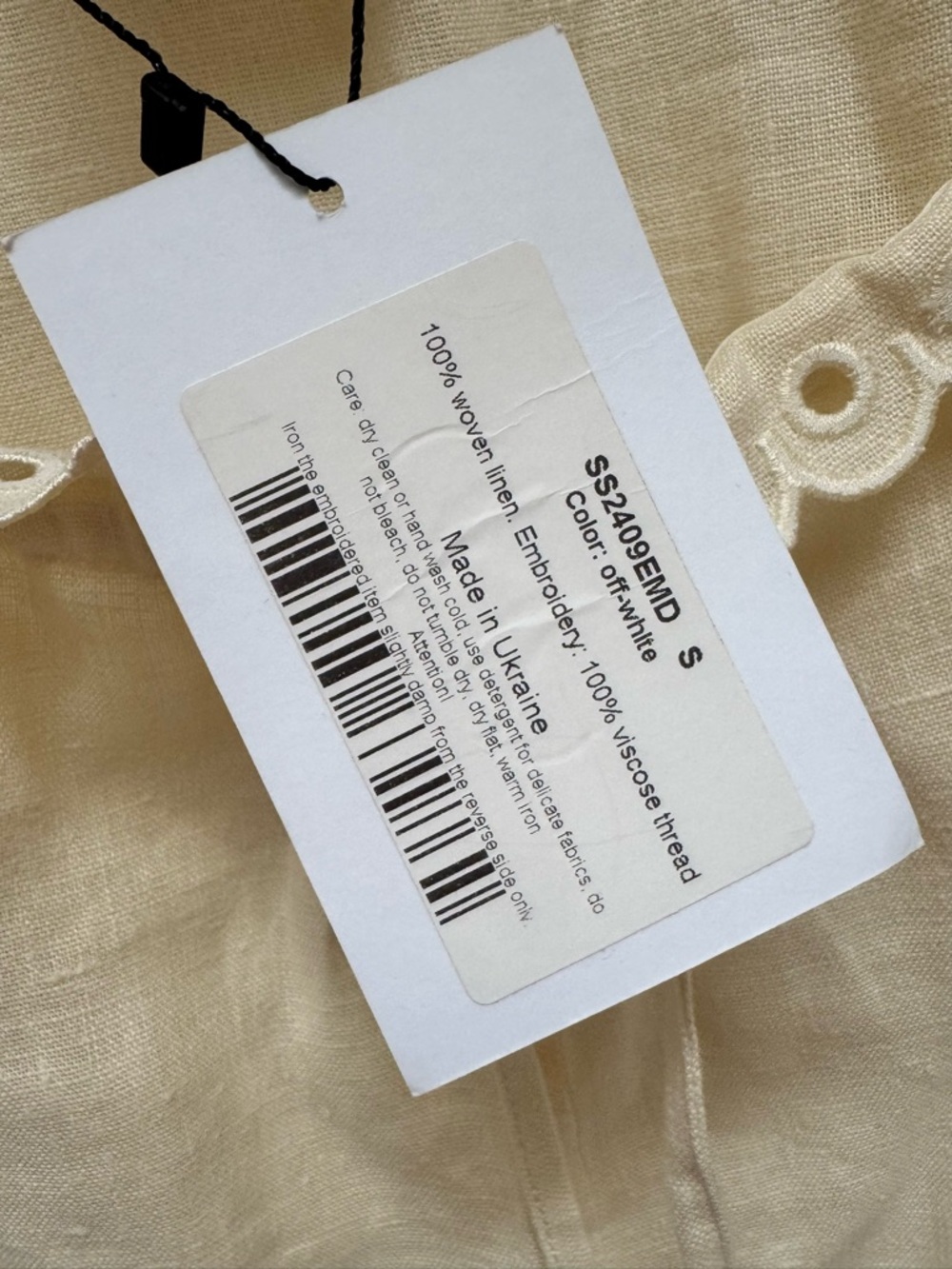 Sleeper Sofia Broderie Anglaise-trimmed Linen Midi Dress - Picture 14 of 16